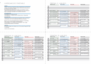 Hurricane Timetable 2013 Preview